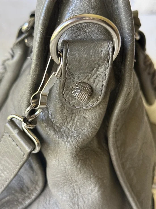 BALENCIAGA CITY BAG GRAY GREY BAG S/S 2016 w/MIRROR SILVER HARDWARE - Picture 9 of 13